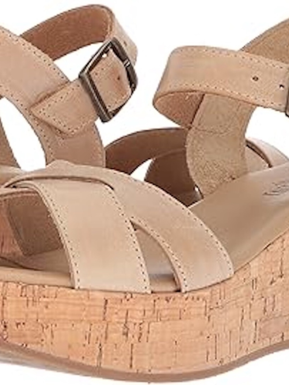 Cordani Candy Wedge Sandals EU 38 US 7 Adjustable Strap Beige Suede Italy